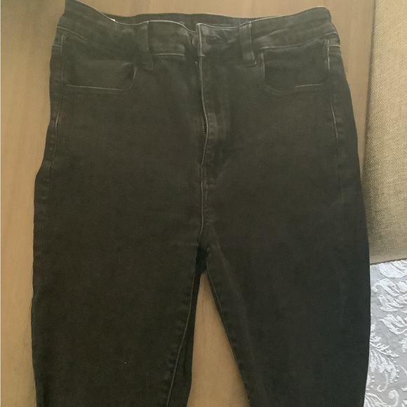 American Eagle Super Stretch 10R black jeans. Highest rise jegging. - Picture 5 of 7